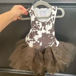 New iloveplum B.A.E. Suede Tutu Dress - Cow Print